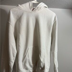 Lonely Ghost Cream Hoodie with Pink Tag